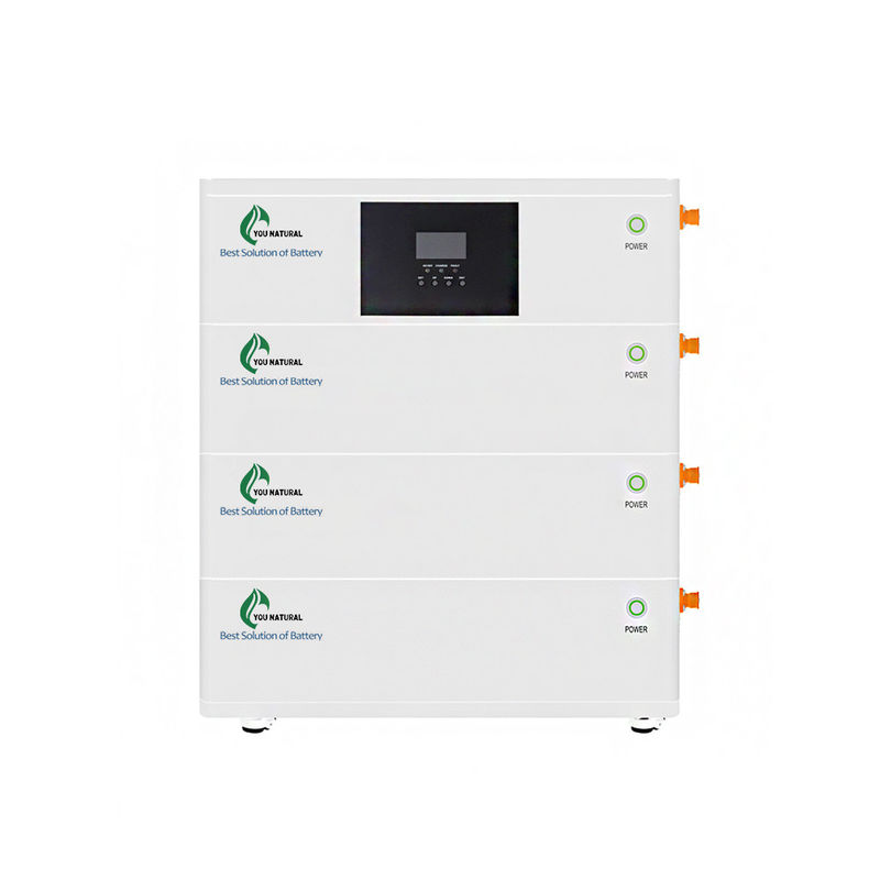 sistema de batería apilable 15kw 48v 300ah de la batería de litio recargable del almacenamiento del poder de la rejilla