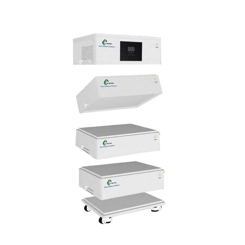 sistema de batería apilable 15kw 48v 300ah de la batería de litio recargable del almacenamiento del poder de la rejilla