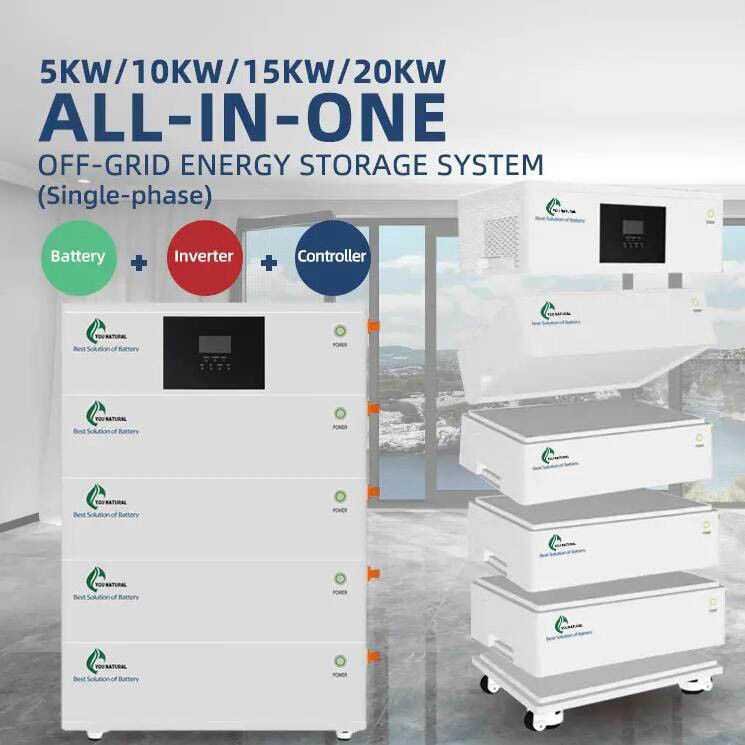 De la rejilla 5 a la batería de litio recargable 20kWh 400ah todo en un sistema de batería solar