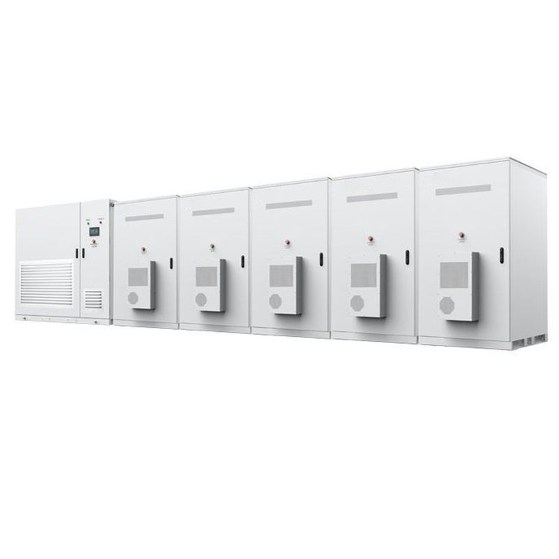 Almacenamiento de energía al aire libre escalable de UPS de la batería de ión de litio del fosfato del gabinete de almacenamiento de energía 500kW 1075kWh