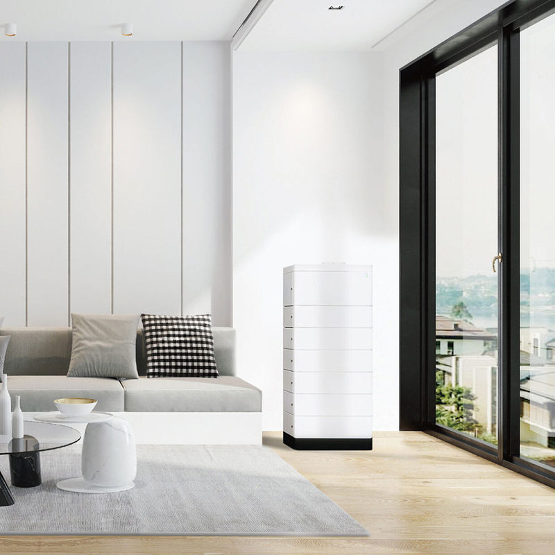 sistema de energía solar de alto voltaje apilable del almacenamiento de la batería del sistema de batería 5120Wh 51.2V 50Ah