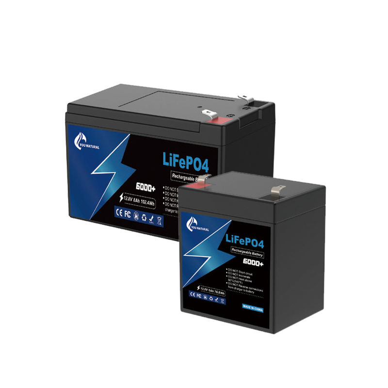6ah 8ah 12V Lifepo4 batería energía celda ciclo de vida larga batería de iones de litio