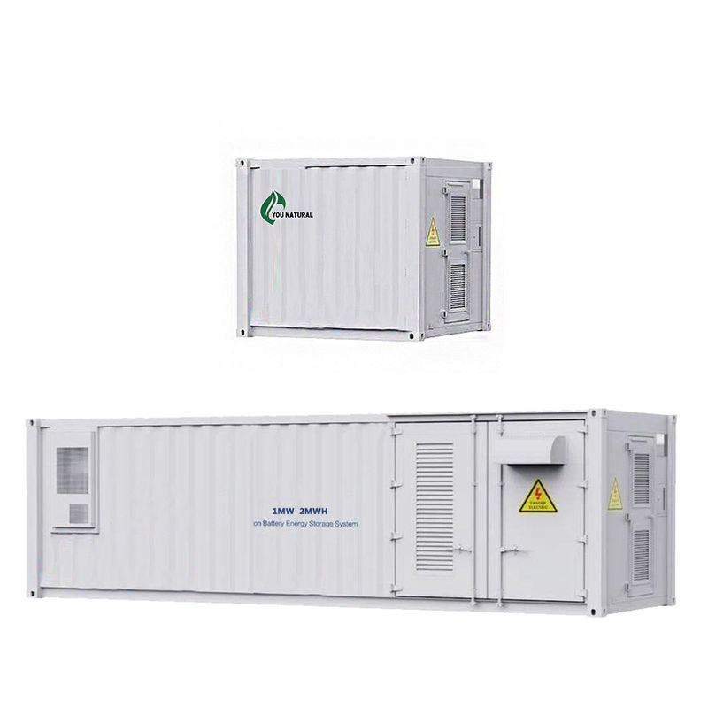 2MWH Contenedor de almacenamiento de energía 1100kW 3870kWh Contenedor de baterías Sistema de almacenamiento de energía 40 pies