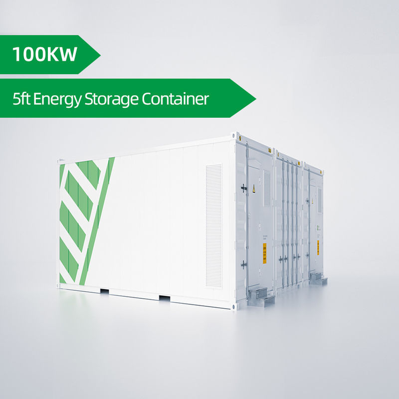 Contenedor de almacenamiento de energía de tipo gabinete exterior de iones de litio de 5 pies para uso industrial y comercial