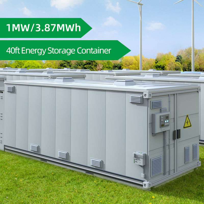 40 pies ESS 1MW 3.87MWh Sistema de almacenamiento de energía en contenedor Peak Shaving Energía solar Almacenamiento de energía