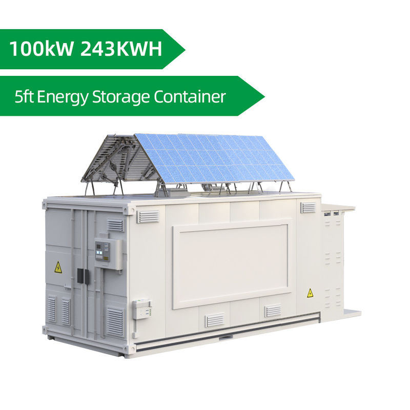 Contenedor de almacenamiento de energía de 5 pies 100KW Batería de iones de litio Sistema de almacenamiento de energía