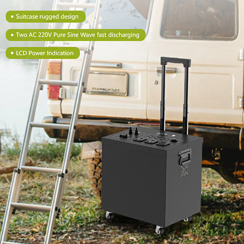 Generador solar portátil para camping, 2500Wh Lifepo4 Estación de energía portátil