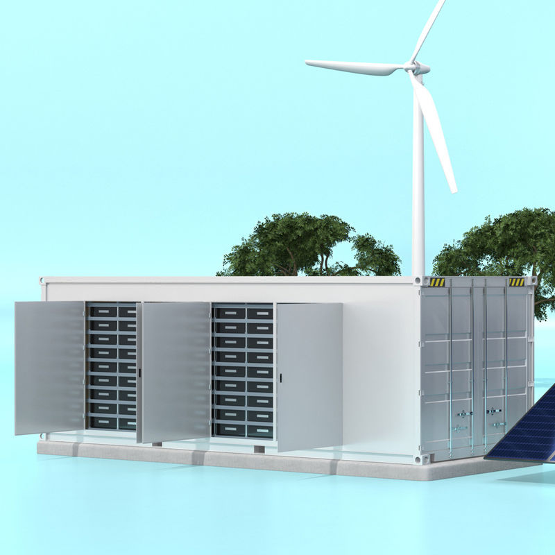 Contenedor de baterías de iones de litio de 20 pies Sistema de almacenamiento de energía Bess todo en uno para almacenamiento de energía de baterías de contenedores industriales